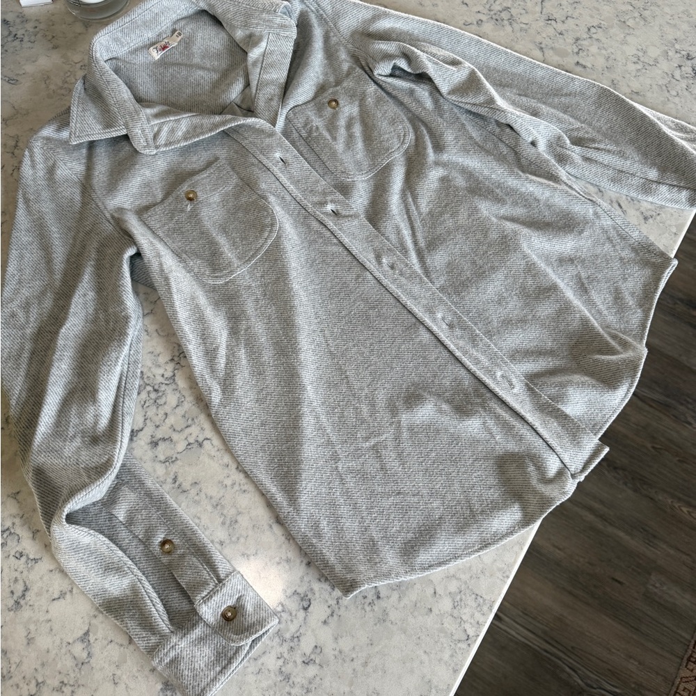 Faherty Gray Button Down Shirt